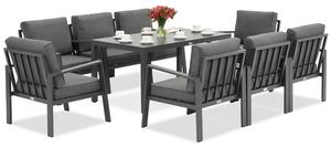 Hliníkový zahradní nábytek Zakintos Premium 8 antracit Garden Point