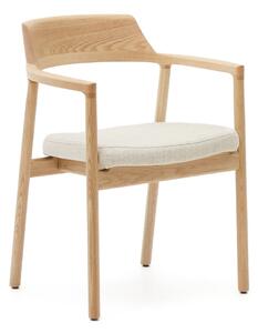 Jídelní židle z dubového dřeva v béžovo-přírodní barvě Alocs – Kave Home