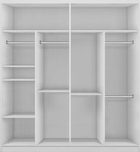 Šatní skříň Zoja Barva korpusu: Bílá, Rozměry: 203 cm