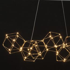 Zlaté kovové závěsné LED světlo Nova Luce Nebula 94,5 cm