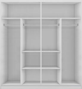 Šatní skříň Zoja Barva korpusu: Bílá, Rozměry: 203 cm