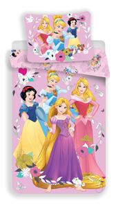 Jerry Fabrics Bavlněné povlečení 140x200 + 70x90 cm - Disney Princess Pink 02