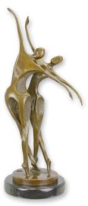 Bronzová socha - Tančící pár - moderní figurální soška