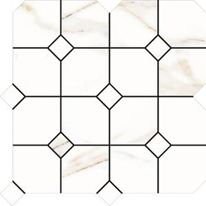 Aleluia Ceramicas Obklad/dlažba Palace Oxfort White Mosaic 28x30 rett polished