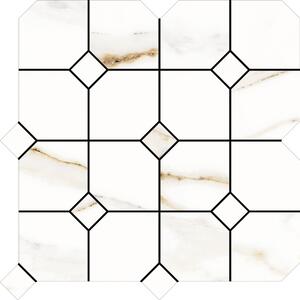 Aleluia Ceramicas Obklad/dlažba Palace Oxfort White Mosaic 28x30 rett satin