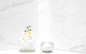 Aleluia Ceramicas Obklad Palace White Mosaic Leaf 35x38 rett satin