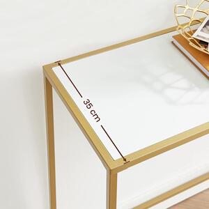 VASAGLE Konzolový stolek 100x35x80cm zlatý