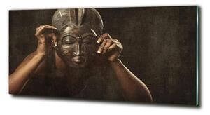 Foto obraz sklo tvrzené Africká maska osh-77701423
