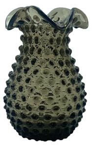 Sklárna Častolovice - Váza 18cm – Hobnail – Ananas – hnědý kouř