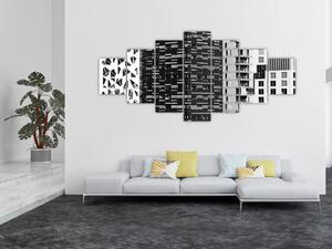 Obraz černobílé architektury (210x100 cm)