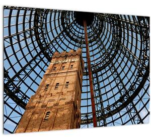 Skleněný obraz věže v Melbourne (70x50 cm)