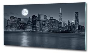 Foto obraz sklo tvrzené New York noc osh-78010897