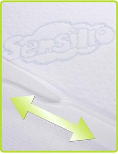 Sensillo Kojenecký polštář do kočárku - klín bílý 30x37 cm