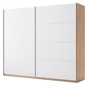 Skříň s posuvnými dveřmi 2,5x2,1m (Dveře Lesklé Bílé) série N Asti