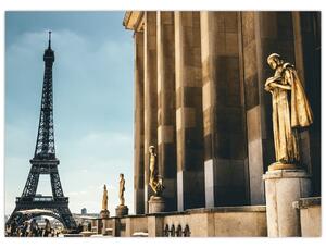 Obraz z Trocaderského náměstí, Paříž (70x50 cm)