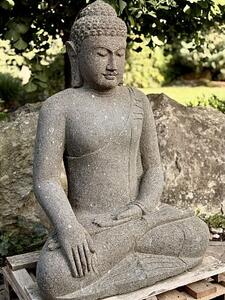 Ručně tesaná socha Buddha ze sopečného kamene 80 - 150 cm