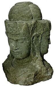 Hlava - Šiva, Vishnu a Brahma - Trimurti