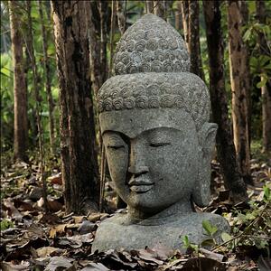 Buddha hlava, tesaný