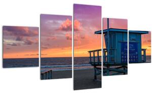Obraz z pláže Santa Monica (125x70 cm)