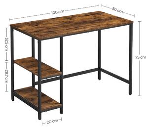 VASAGLE Kancelářský stůl Industry - 100x50x75 cm