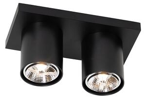 Moderní stropní bodové svítidlo černé 2-světlo - Tubo