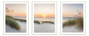 Obrazy v sadě 3 ks 30x40 cm Sunrise on the Beach