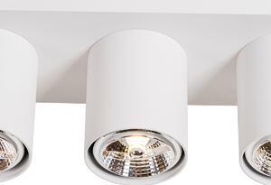 Moderní stropní bodové svítidlo bílé 3-světelné - Tubo