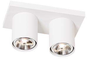 Moderní stropní bodové svítidlo bílé 2-světelné - Tubo