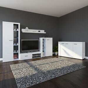 Obývací stěna Rumba + komoda 3F | 270 cm + 148,8 cm | bílá