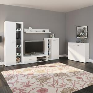Obývací stěna Rumba + komoda 2F | 270 cm + 97,2 cm | bílá