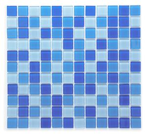 Skleněná mozaika 25x25mm modrý mix