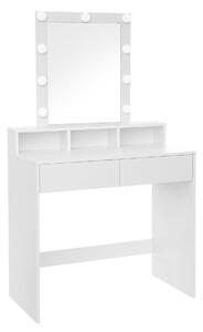 VASAGLE Toaletní stolek - bílá - 80x40x145 cm
