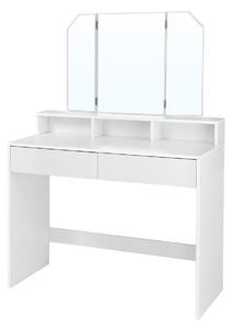 VASAGLE Toaletní stolek, bílá, 100x40x142 cm