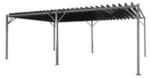 Antracitová terasová pergola Tasos 3x6m Garden Point