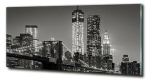Foto obraz sklo tvrzené Manhattan noc osh-80201482