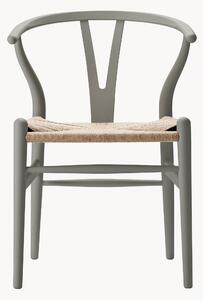 Dřevěná židle's ručně tkaným sedákem CH24 Wishbone Chair