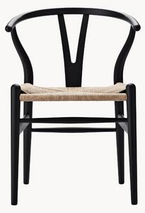 Dřevěná židle's ručně tkaným sedákem CH24 Wishbone Chair