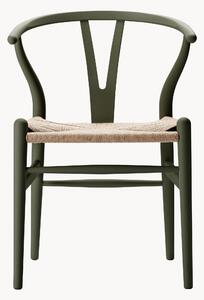 Dřevěná židle's ručně tkaným sedákem CH24 Wishbone Chair