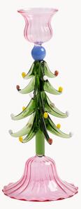 Ručně foukaný skleněný svícen Merry Tree