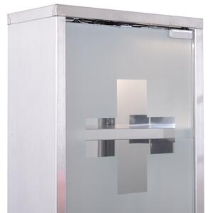 Závěsná lékárnička z nerezové oceli 25 x 12 x 48 cm | stříbrná