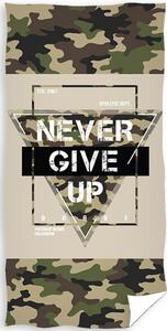 Dětská osuška Army Never Give Up 70x140 cm