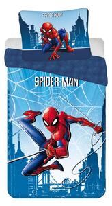 Dětské bavlněné povlečení s obrázkem Spidermana a jeho nepřátel. Název dezénu je Spider-man Blue 04. Rozměr povlečení je 140x200, 70x90 cm