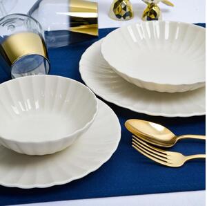 Jídelní sada 24 ks bílá/porcelán