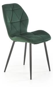 Čalouněná židle K453 VELVET tmavě zelená