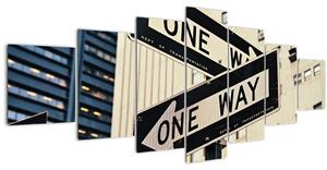 Obraz - New York ONE WAY (210x100 cm)