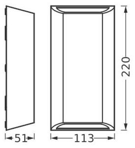 LEDVANCE venkovní nástěnné svítidlo Endura Style Idar 7,5 W 220-240 V 3000 K IP65 tmavě šedé
