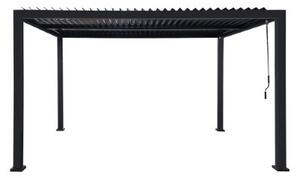 Zahradní pergola LAMELA černá 300x400 cm