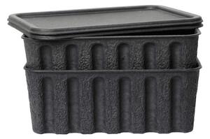 Ferm Living Papírový úložný box Pulp Large set 2 ks, charcoal