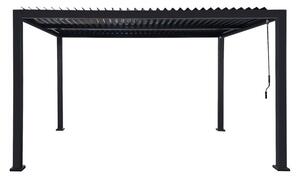 Zahradní pergola LAMELA černá 300x400 cm