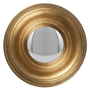 Nástěnné vypouklé zrcadlo ve zlatém rámu Beneoit – Ø 21*4 cm